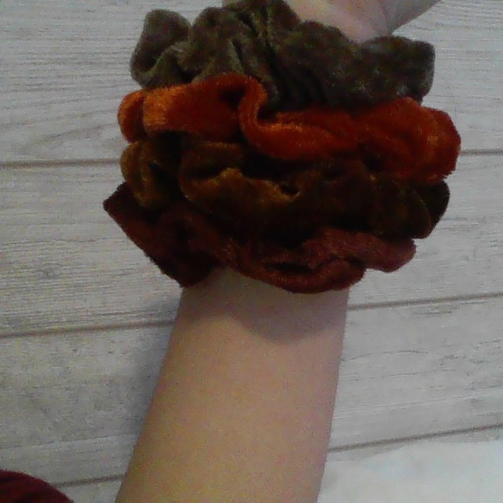Velvet Brown Themed Scrunchies